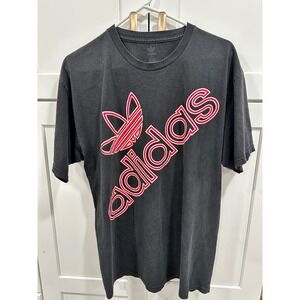 adidas Black and Red Short Sleeve Tee